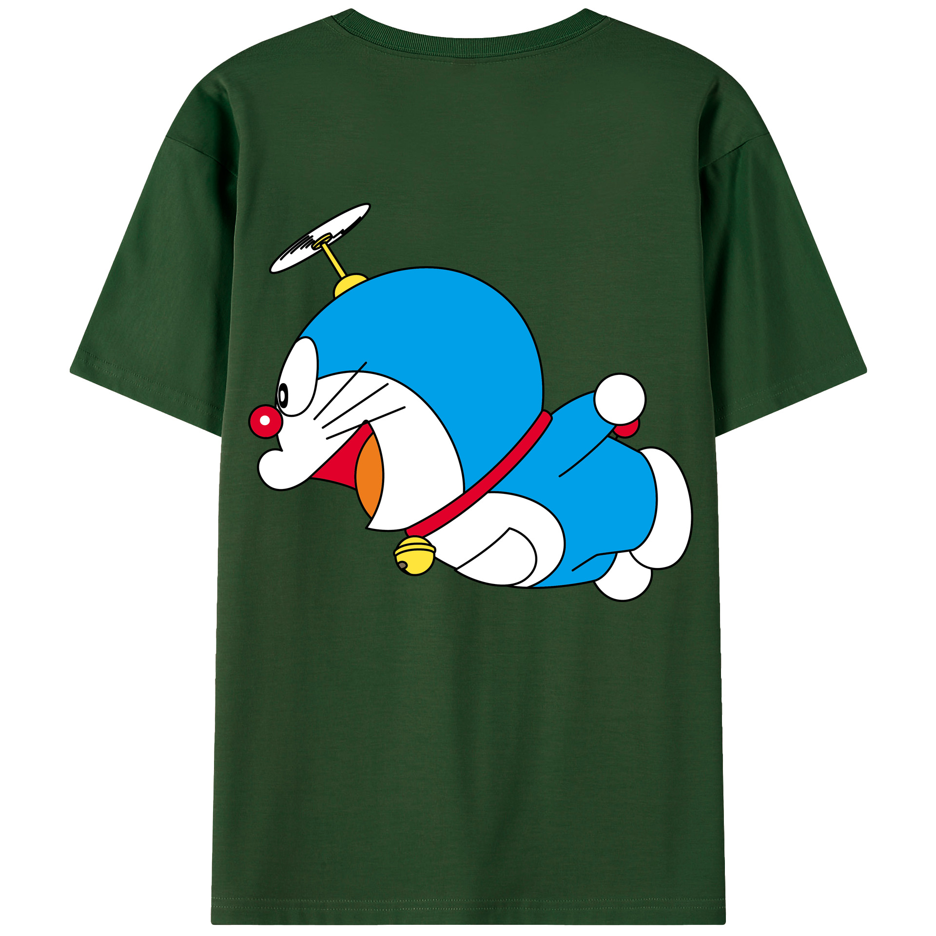（画像用） ドラえもん Doraemon 綿100％半袖Tシャツ（背面プリント）